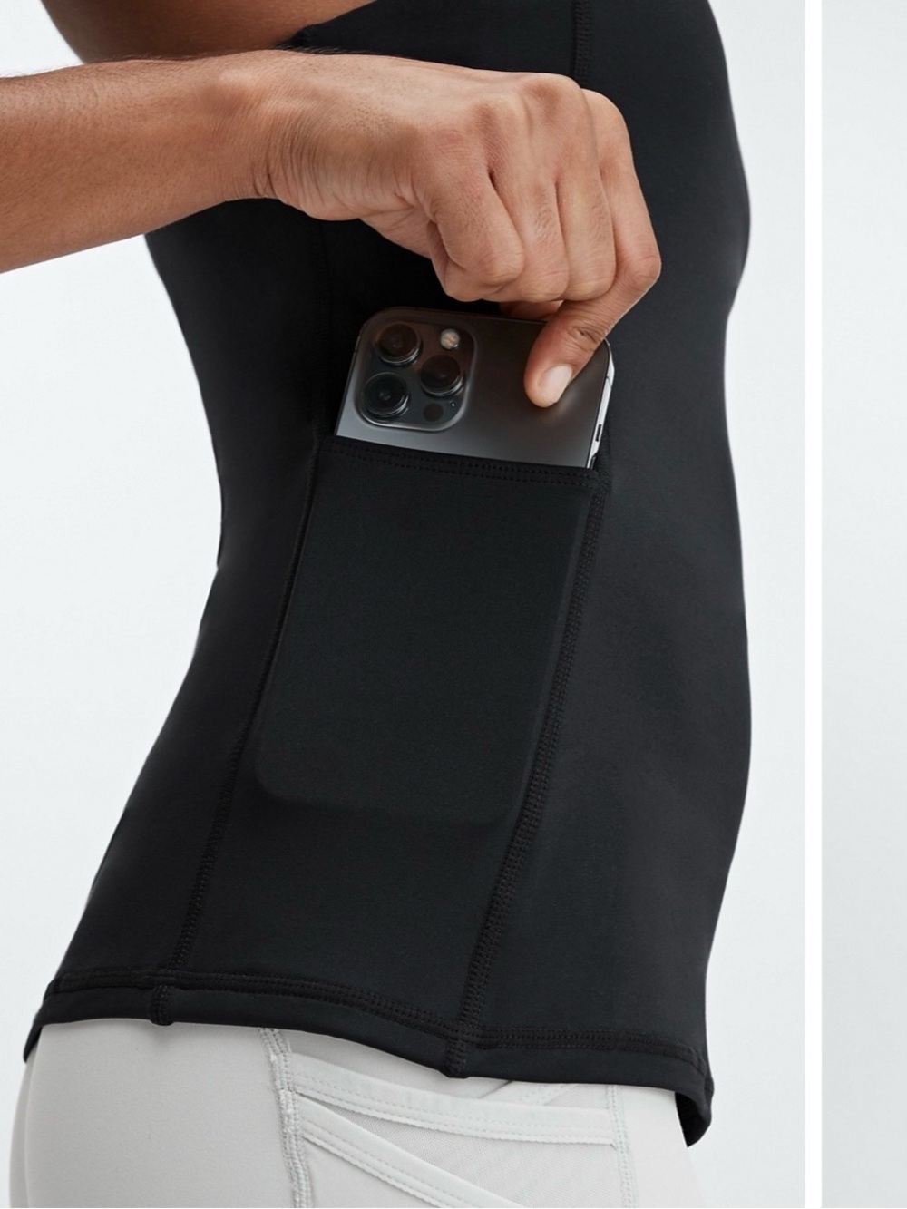 Fabletics Black Racerback Workout Tank - Picture 3 of 9